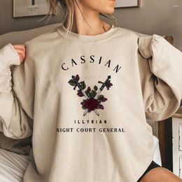 Sweats à capuche pour femmes Sweat-shirt Illyrian Training Camp Sarah J Maas Sweat à capuche Acotar Velaris Jumper The Night Court Shirt Retro Cassian Sweatshir