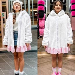 Dameshoodies Kawaii Warm Fluffy Fuzzy Of Bear Ear Jurk Hoodie Sweater Jas Tops Zoete Pluche Sweatshirt Met Capuchon