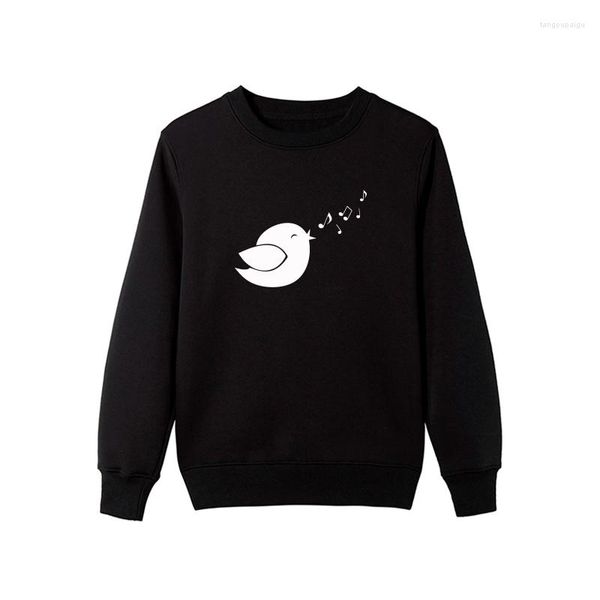 Sudaderas con capucha para mujer Estilo coreano Mujeres Dibujos animados Pájaro Impreso Sudaderas Casual Manga larga Jerseys Harajuku Chándales Tops para Lady Girl