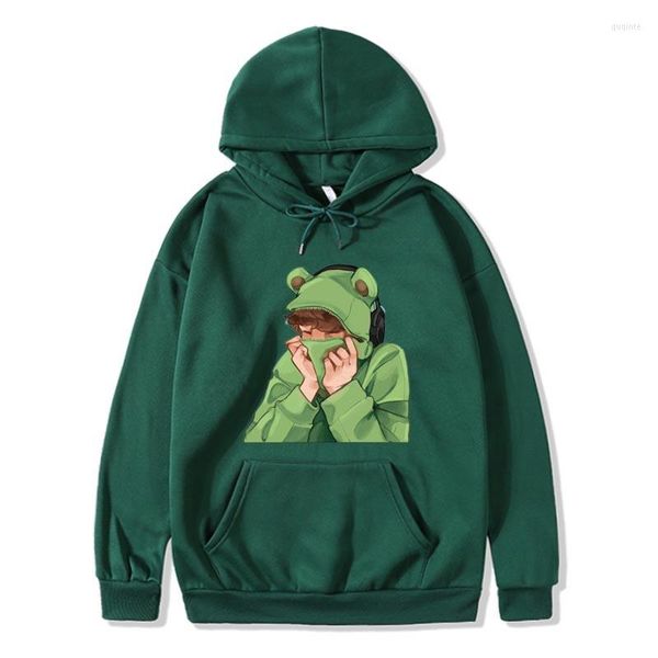 Sweats à capuche femme Kpop Anime dessin animé grenouille garçon beau imprimé hommes/femmes sweat à capuche décontracté mode Harajuku sweat unisexe