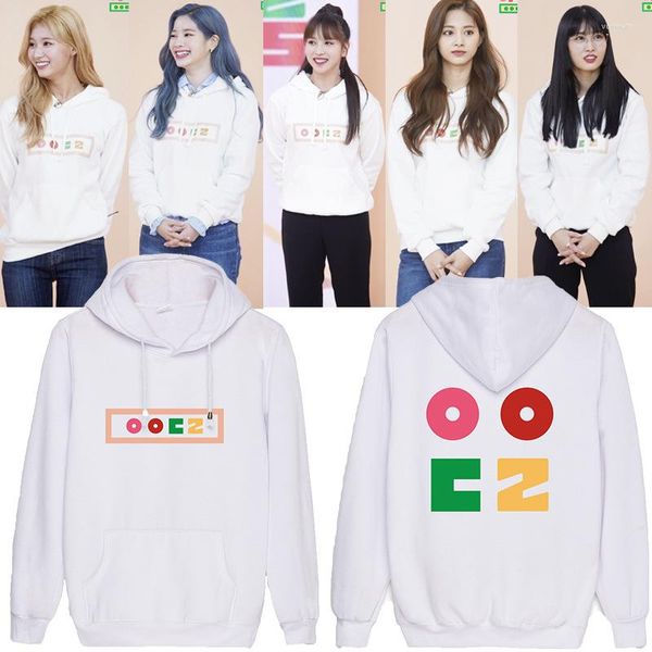 Sudaderas con capucha de Kpop TWICE para mujer, vestido rosa con capucha para mujer, jersey informal de manga larga con capucha, ropa, sudadera