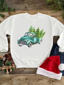 Women's Hoodies Light Tree Trend Cute Merry Christmas Happy Year Sweatshirts Holiday Print Wear Fashion Women Clothing grafische pullovers