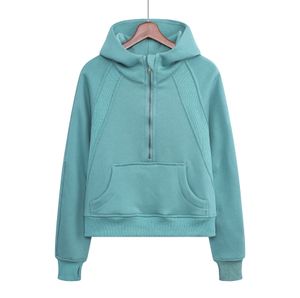 Sudaderas con capucha para mujer Sudaderas lululemen Chaqueta gruesa de buceo lululemen Sudadera con capucha de yoga para mujer lululemen para mujer Plus Terciopelo engrosamiento lululemens Athtic Coat NMDS