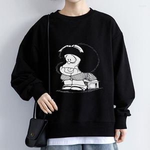 Sweats à capuche pour femmes Mafalda Kawaii dessin animé sweat à capuche à manches longues Kpop femmes Sudaderas pull 2023 automne hiver mode Y2k sweat