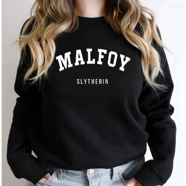 Sweats à capuche pour femmes Malfoy élégant simple lettre sweat-shirt pour femmes tout-match vêtements de sport Cusual Street sweat à capuche ras du cou vêtements de mode