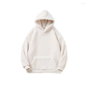 Sweats à capuche pour femmes et hommes, mode hiver thermique, tendance, épaules tombantes, 600 g/m², Sherpa, épais, chaud, pull en polaire