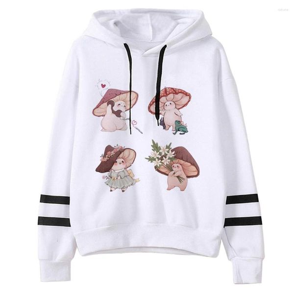 Sudaderas con capucha para mujer, camisa con estampado Kawaii de setas para mujer, ropa femenina