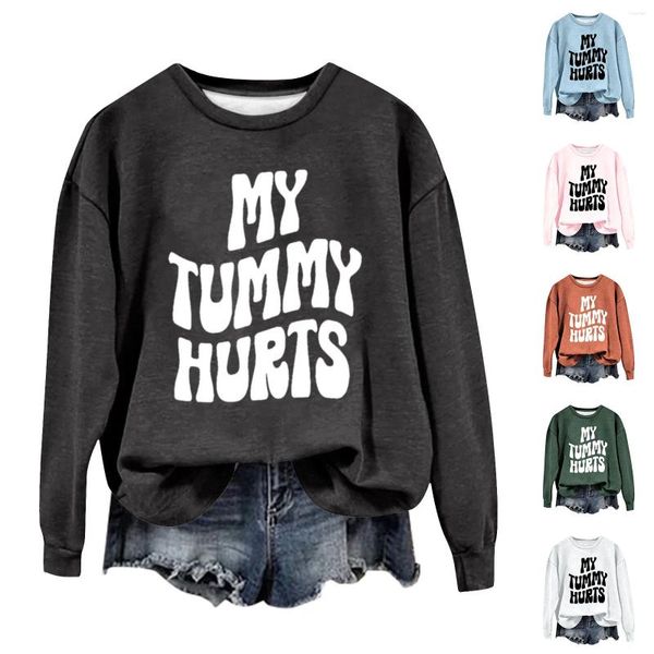 Sweats à capuche féminine My Tummy Hurts Sweatshirt Sweats Sweat Fruny Swensuit Front Zip Yoga Top Graphic Femmes Robes avec du cardigan assorti