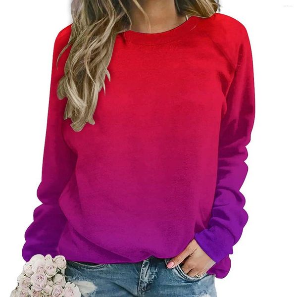 Sweat à capuche pour femmes, lumières néon, minimaliste, rouge à violet, dégradé, Style de rue, décontracté, printemps, Kawaii, personnalisé