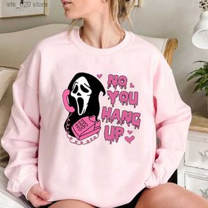 Sweats à capuche pour femmes No You Hang Up Sweat à capuche Saint-Valentin Scary Ghost Sweatshirts Halloween Gift Funny Ghostface Pulls T230727