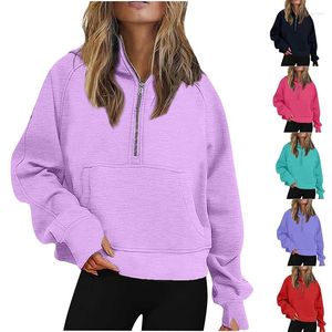 Sweats à capuche pour femmes OMSJ Macaron couleur pull ample tendance décontracté vêtements de rue Harajuku solide à manches longues poches zippées sweats