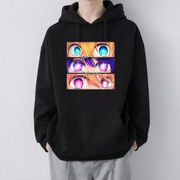 Sweats à capuche pour femmes Oshi No Ko Ai Ruby et Aqua Femmes Kawaii Graphique Sweat à capuche unisexe Anime Manga Vintage Vêtements Pulls Sweat-shirt