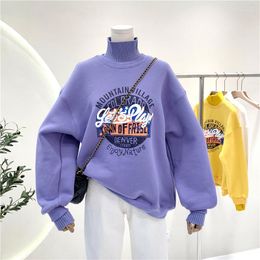 Dameshoodies OUSLEE Dames Koreaanse versie Letter Gedrukt Losse oversized mode Topjas met lange mouwen Trendy sweatshirt