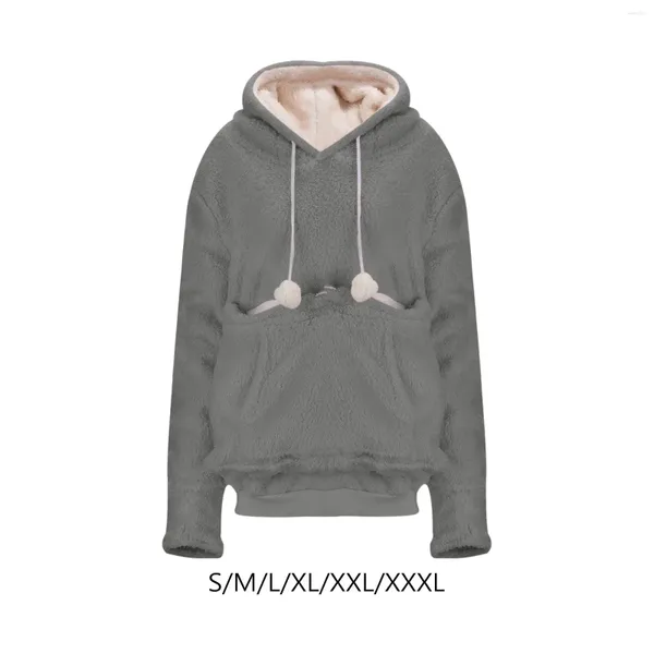 Sudaderas con capucha para mujer, sudadera para mascotas, ropa informal de moda para cachorros, Tops, bolsa grande con capucha para invierno, Camping, calle, mochilero, compras