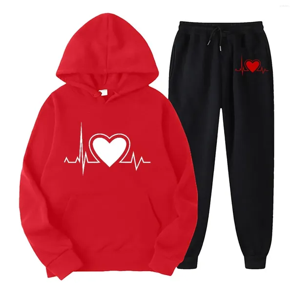 Sudaderas con capucha para mujer, jersey holgado de manga larga de felpa, conjunto con capucha estampada para el Día de San Valentín, ropa femenina, tienda oficial Stitch