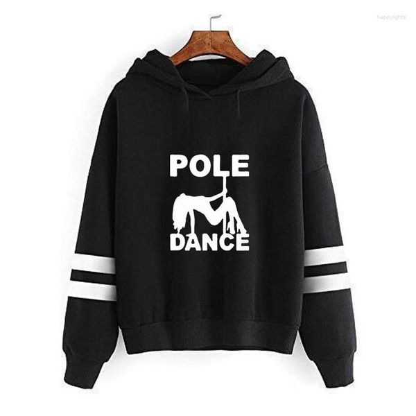 Sweats à capuche pour femmes Pole Dance Girl Cartoon Lettre Imprimer Sweat Pour Femme Printemps Automne Amant Cadeau Femmes Femmes Splice Sweats