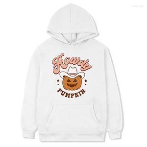 Sweat à capuche pour femme citrouille Western Halloween Sweat-shirt Vêtements mignons Retro Country Cowgirl