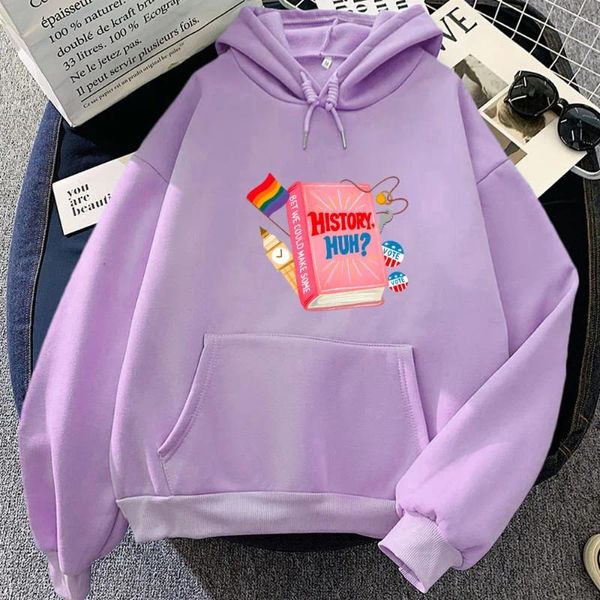 Sweats à capuche pour femmes Rouge Blanc et Bleu Royal Esthétique Femmes Mode Style Coréen Harajuku Sweatshirts Livre Imprimer Vêtements Unisexe Streetwear