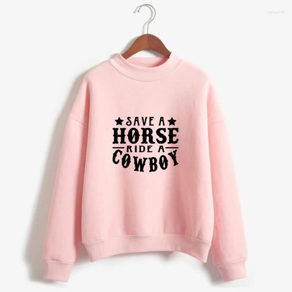 Sudaderas con capucha para mujer Save A Horse Country Music Letter Print Mujeres Lover Gift Sudaderas Femmes Manga larga Primavera Otoño Tops para mujer