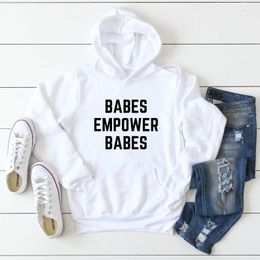 Dameshoodies Skuggnas Aankomst Babes Empower Sweatshirt Babe Hoodie Empowered Women Lange mouwen Mode Hoody Drop Ship