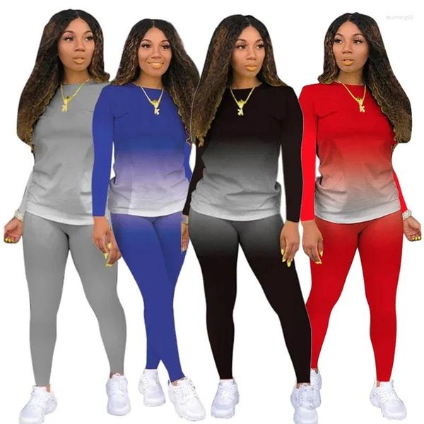 Sweats à capuche pour femmes Slim Fit Survêtement 2024 pour femmes Casual manches longues Tops Jogger Pantalons Ensembles assortis Costume d'entraînement Home Wear Tenues Femme