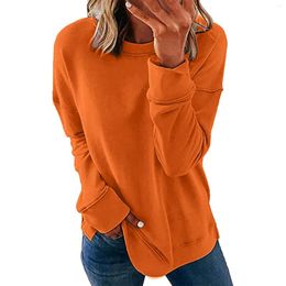 Sudaderas con capucha para mujer Sudaderas de color sólido Sudaderas con cuello redondo sueltas para mujer Ropa deportiva Chándales Ocio Tops de gran tamaño Jerseys con temperamento Sudaderas