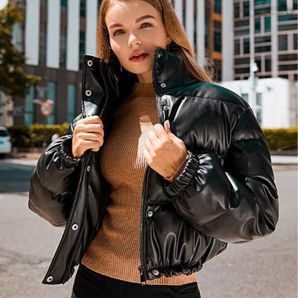 Sudaderas con capucha para mujer, abrigo de algodón suelto con cuello levantado, estética Harajuku, Top negro, chaqueta de invierno para mujer, moda de otoño 2023 Y2k Down