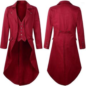 Sweats à capuche pour femmes tank-coat à taillé de gentleman steampunk m 3xl tissu polyester rouge / violet / noir / brun / bleu longueur régulière