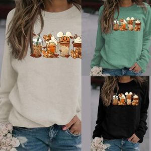 Felpe con cappuccio da donna stile donna inverno camicia a maniche lunghe tinta unita zucca caffè camicette carine