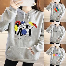 Hoodies voor dames sweatshirt s hoodie sportkledingpak sweaters luie stijl paren Harajuku pullover bedrukte dames winterjas 230105