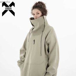 Women's Hoodies Sweatshirts 11 BYBB'S DARK 2023 hiver polaire col roulé sweats Techwear hommes femmes Harajuku tactique fonctionnel à capuche Hip Hop pull