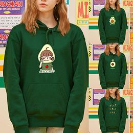 Hoodies voor dames sweatshirts 2022 Hoodie sweatshirt schattige dames kleding sets herfst en winter avocado print meisje student shirt jas