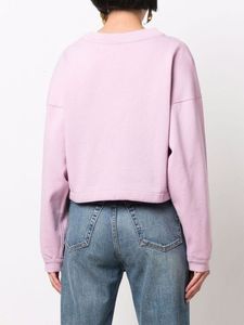 Sweats à capuche pour femmes Sweatshirts 2023 Femmes Hem Cordon Design Oneck Coton Flocage Impression Pulls Lâches Droite Recadrée 230830