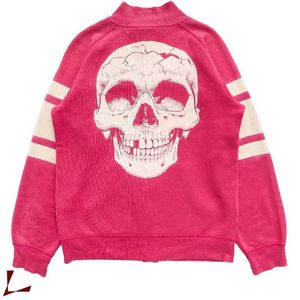 Sudaderas con capucha de las mujeres Sudaderas American High Street estampado de esqueleto casual estilo perezoso abrigo con cremallera hombres Y2K Goth Harajuku parejas de la calle de gran tamaño T230217