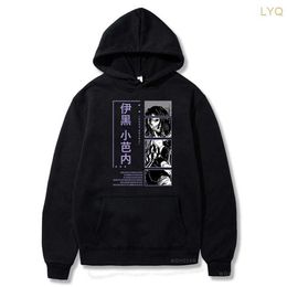 Dames Hoodies Sweatshirts Anime Demon Slayer Obanai Iguro Hoodies Hip Hop Harajuku Cool Manga Mannen Streetwear Winter Grote maten Heren Sweatshirts met lange mouwen