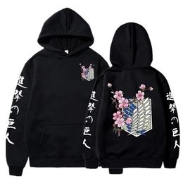 Sweats à capuche pour femmes Sweats à capuche Anime Attaque sur Titan Hommes Femmes Harajuku Sweat oversize Pull Streetwear Hip Hop Vêtements 220930