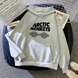 Dames hoodies sweatshirts herfst winter hoodie arctische apen geluidsgolf bedrukte letter fleece hoodies lange mouw pullovers vrouwelijke hiphop sweatshirts 220827
