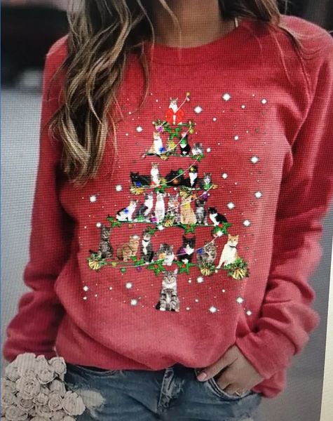 Sweats à capuche pour femmes Sweatshirts Automne Hiver 3D Imprimer Noël Bonhomme de neige Santa Clau Streetwear Survêtements surdimensionnés Pull Filles Vêtements 230927