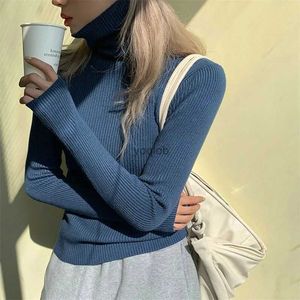 Women's Hoodies Sweatshirts Basic Soft heaps Women Pullover Sweater Elastic Long Sleeve Knitted Jumper Fall Turtleneck Black New 2024 Sueter MujerL23113