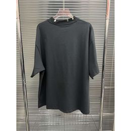 Sweats à capuche pour femmes Chaopai Earnom Automne Niche Design Metal Buckle Collar Grey Round Nou T-shirt Loose Fit Unisexe Top