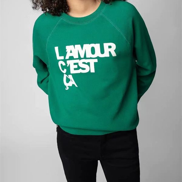 Sweats à capuche pour femmes Sweatshirts Lettre classique Imprimer Femmes Sweat-shirt en coton 2022 Back Wing Pinted Top Fashion Femme Casual Pull 220906