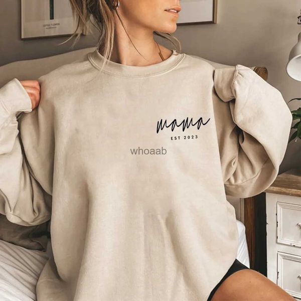 Sudaderas con capucha para mujer Sudaderas personalizadas Sudadera Mama Est Sudaderas personalizadas para el día de la madre Sudaderas con capucha para mujer Jersey de manga larga Regalo para mamá nueva Ropa para mamá YQ230928