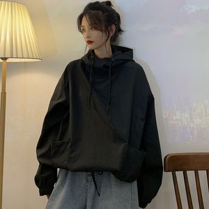 Hoodies voor dames sweatshirts Deeptown Gothic pullover Harajuku Fashion Koreaanse streetwear Oversized Goth Sweatshirt Black Cyberpunk Style 230311