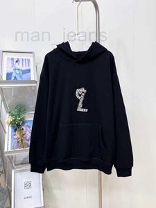 Dames Hoodies Sweatshirts Designer 2023 Herfst/Winter Nieuw Trendy Merk Hot Diamond Hoodie Damesmode Losse en luie stijl Top WQJT