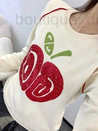 Dames Hoodies Sweatshirts Designer 24 Letters Fruit Paillettenborduurwerk Ronde Hals Trui Meisje Moet Enter Zware Industrie 1-17 RVLA
