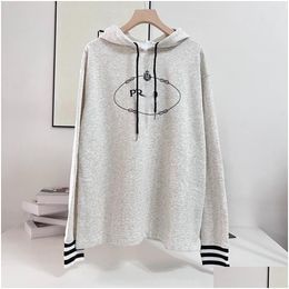 Women's Hoodies Sweatshirts Designer Damesbrief Logo borduurwerk bedrukte letters Casual losse kap fleece katoenen heren trui c dhprg