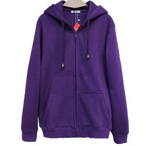 Sweats à capuche pour femmes Sweat-shirts à capuche en coton manteaux printemps à capuche violet Cardigan femmes vêtements automne hiver vestes à glissière hauts jp571 24328