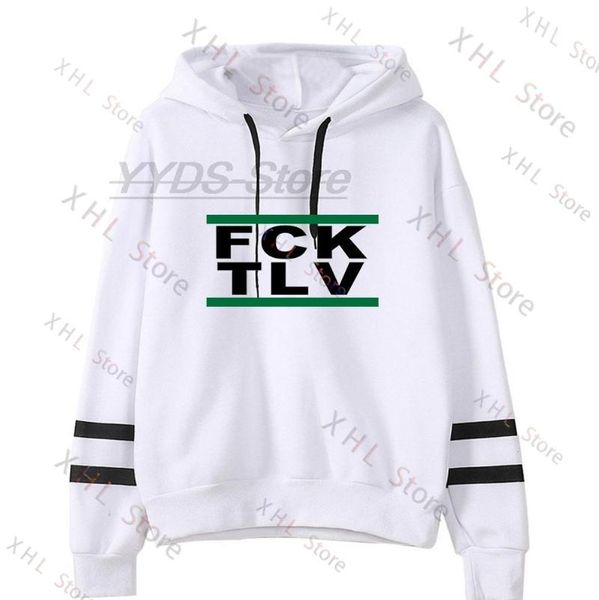 Sweats à capuche pour femmes Sweats FCK TLV Fashion Logo Hommes / Femmes Sweat à capuche Uniforme de hockey Kawaii Style Vêtements Streetwear Haute QualityWo