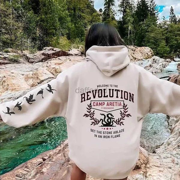 Sweats à capuche pour femmes Sweatshirts Quatrième Aile Dragon Rider Basgiath WarCollege Iron Flame Revolution Sweat à capuche avec manches Dragons Fans Merch Tops 24328