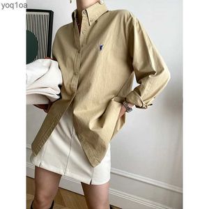 Sweat-shirt à capuche pour femmes, chemise brodée originale française, design ample, pour les déplacements, début du printemps, nouveau style, topsL2403, 2023
